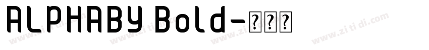 ALPHABY Bold字体转换